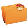 Smead Reinforced Tab Folder, Orange, PK100 17534